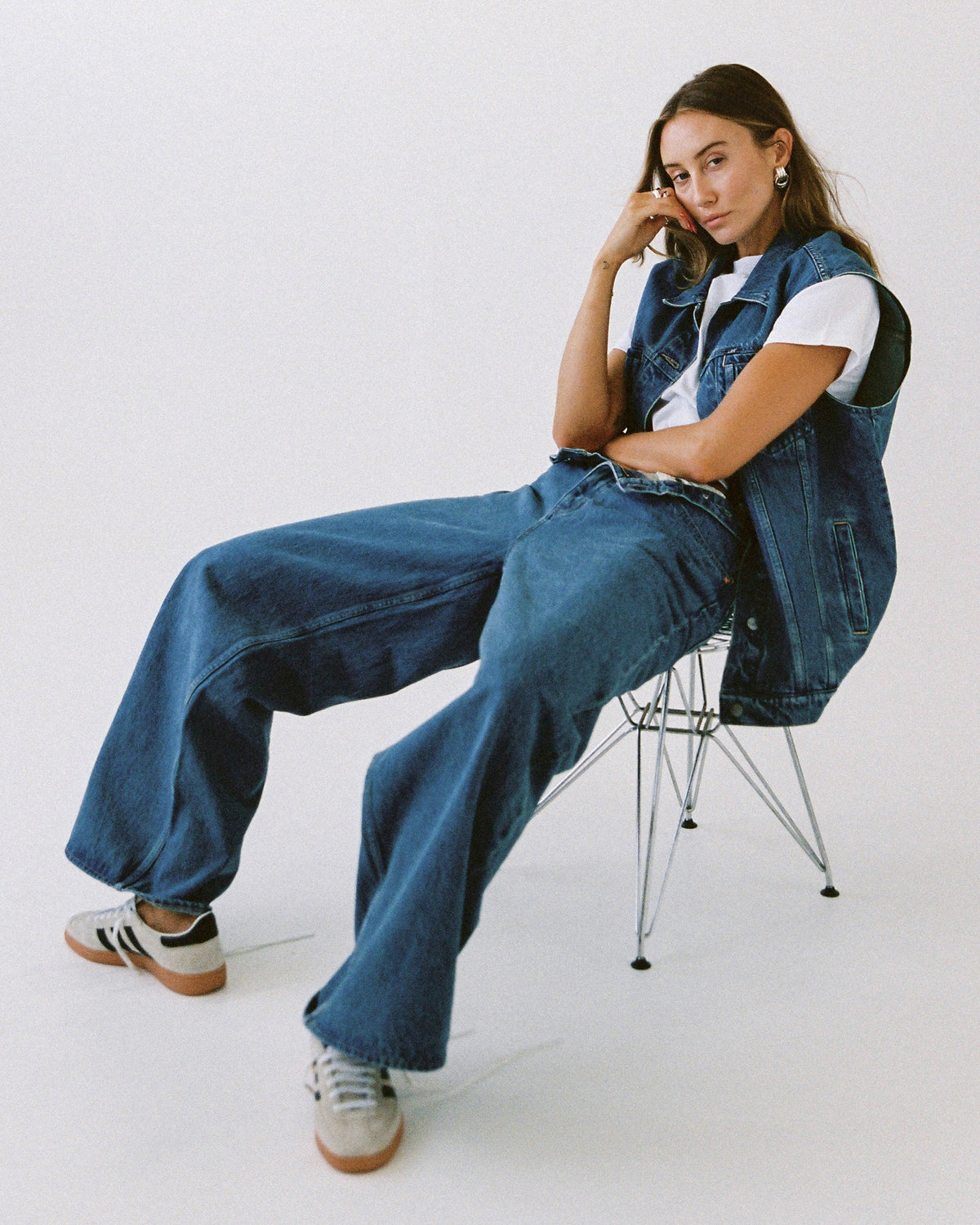 Signature Wide Leg Relaxed Denim Jeans INDIGO POOL