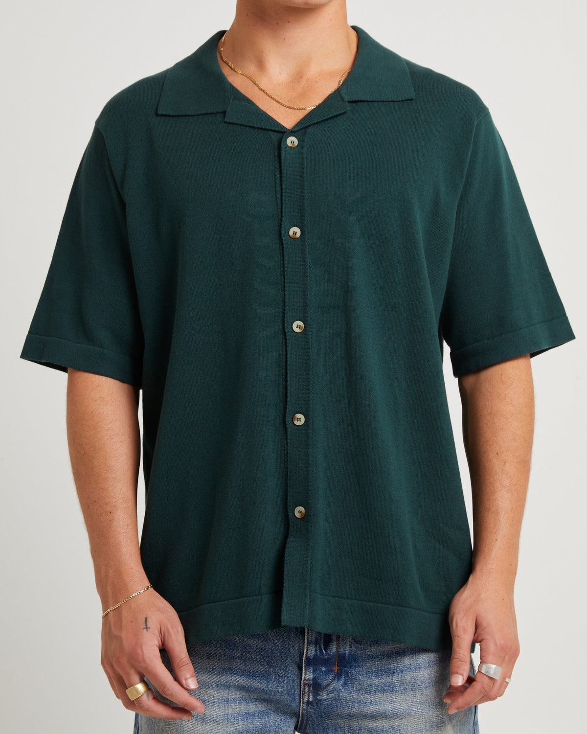 Bowler Knit Classic Shirt THYME