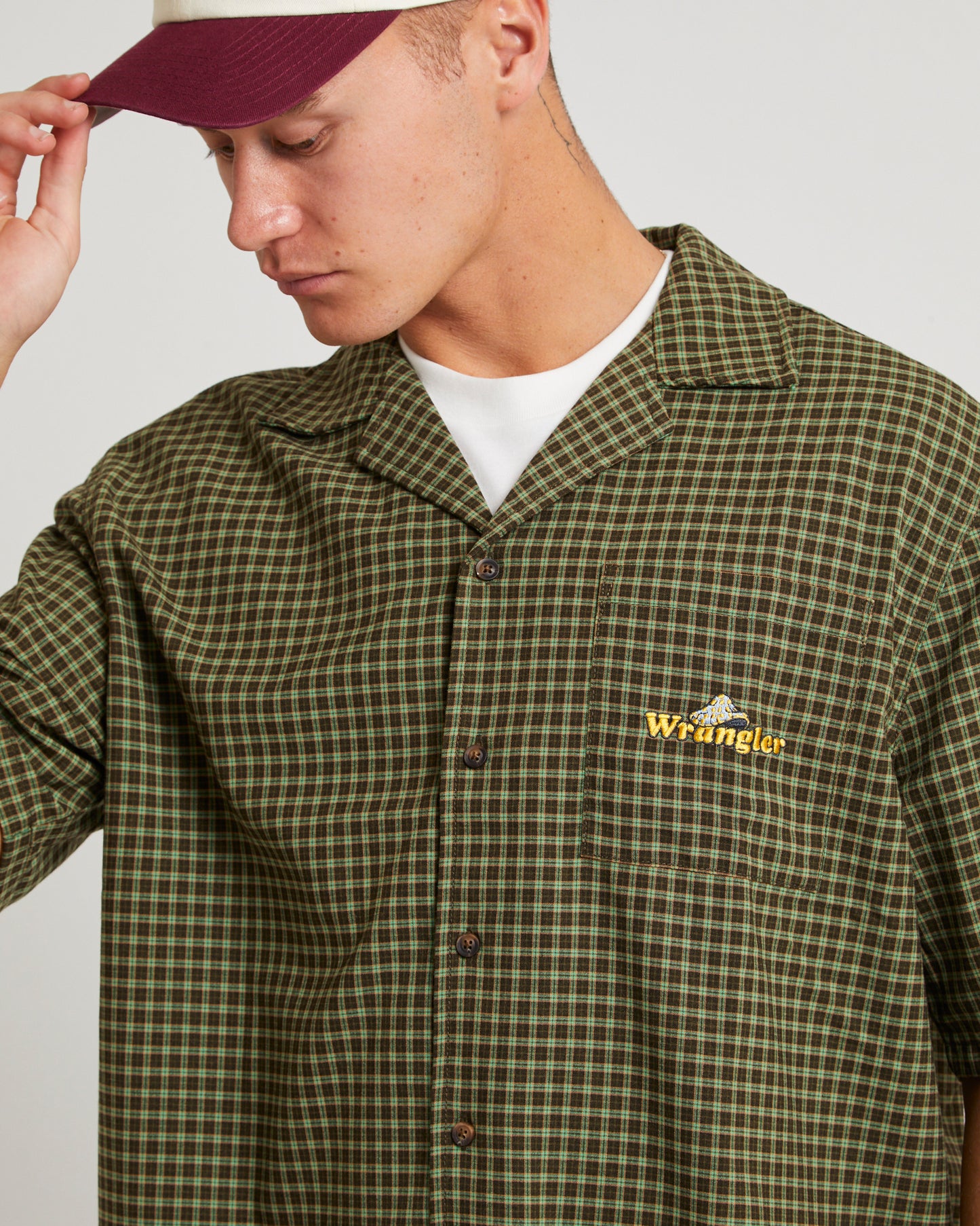 Box Resort Shirt Green Check