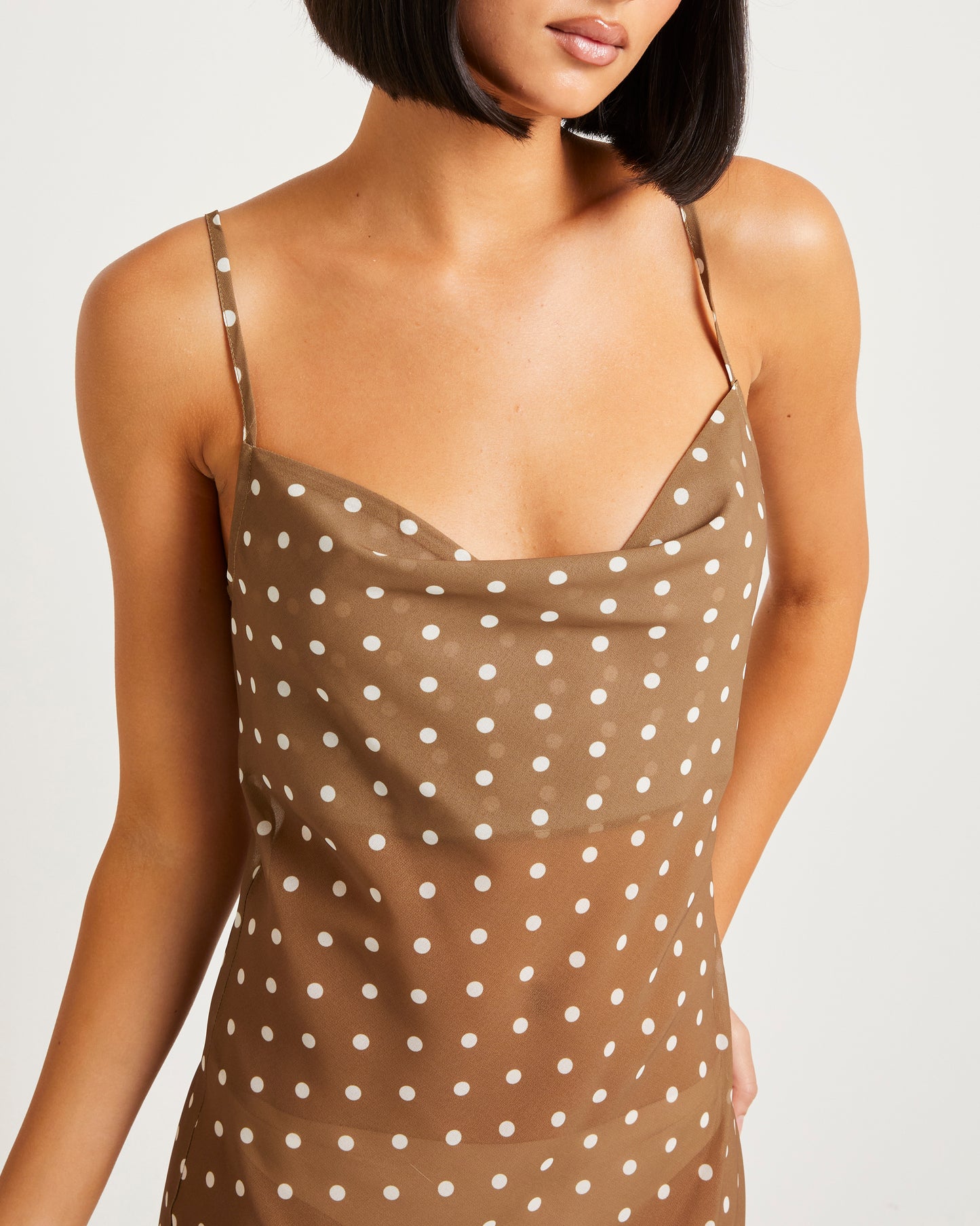 Paris Polka Dot Sheer Maxi Dress