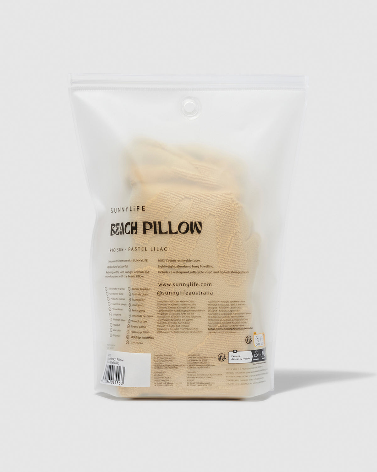 Inflatable Beach Pillow GOLDEN MUSTARD