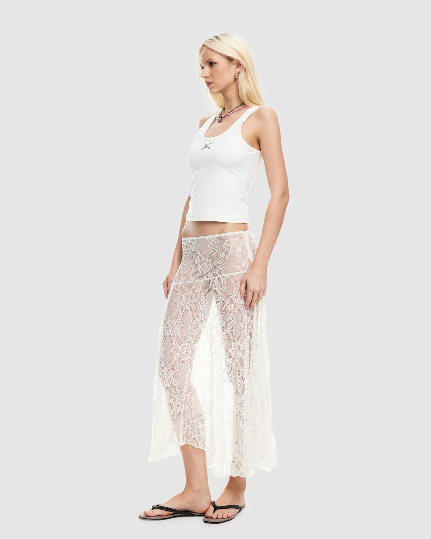 In Bloom Lace Midi Skirt