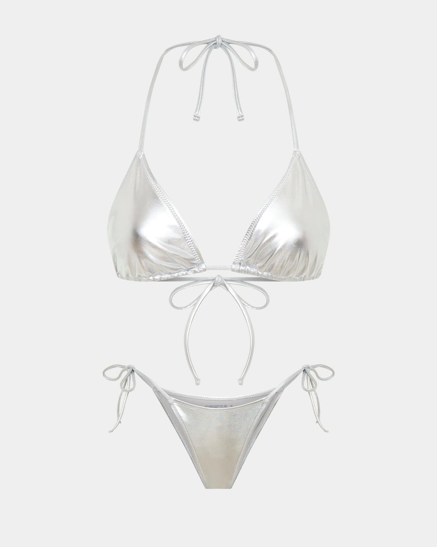 Fae Metal Triangle Bikini Top Bikini Set