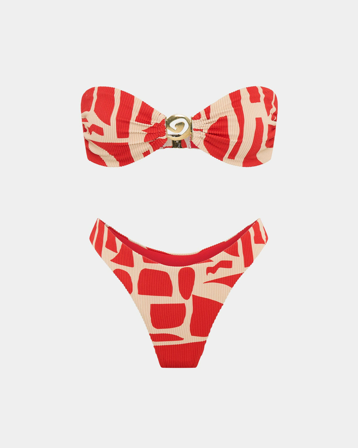 Paros Warp Bandeau Bikini Bikini Set PRINT