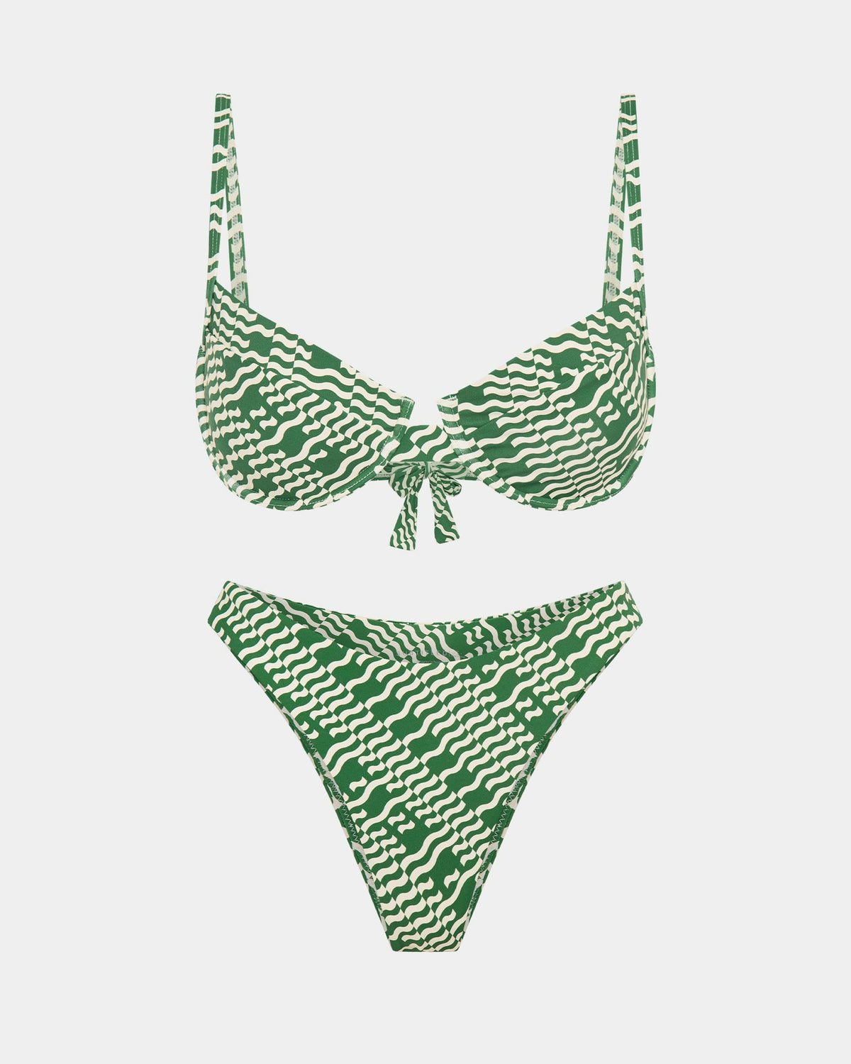 Hali Underwire Bikini Top Bikini  Set PRINT