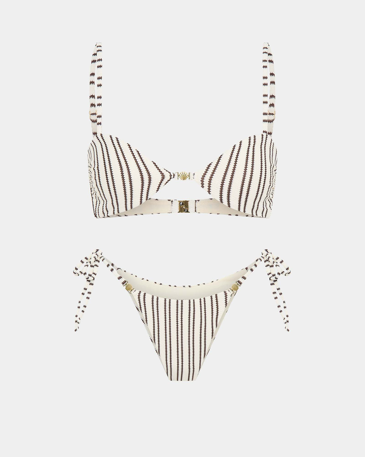 Cassidy Shell Contrast Bikini Set STRIPE