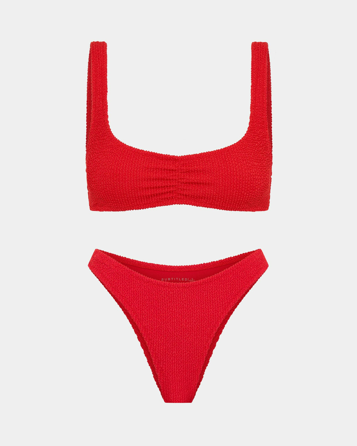 Aria Pinched Bikini Set RED