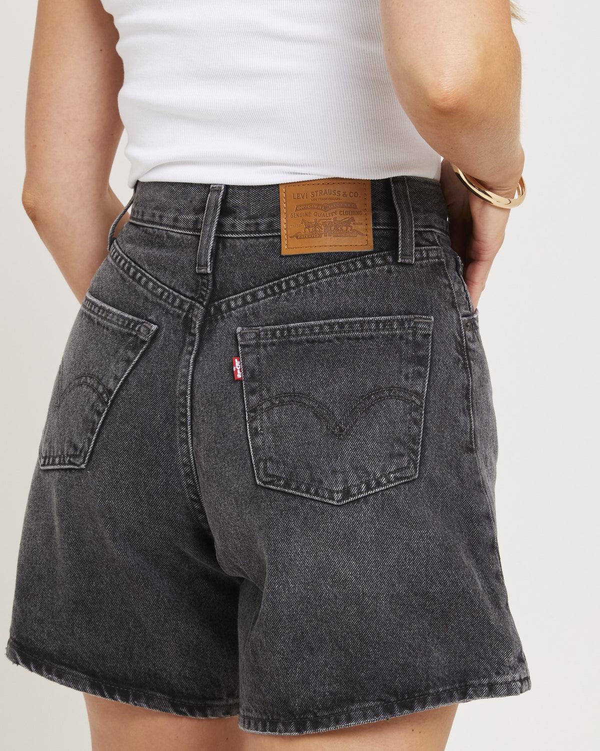 High Baggy Denim Shorts WHERE'S MY PHONE