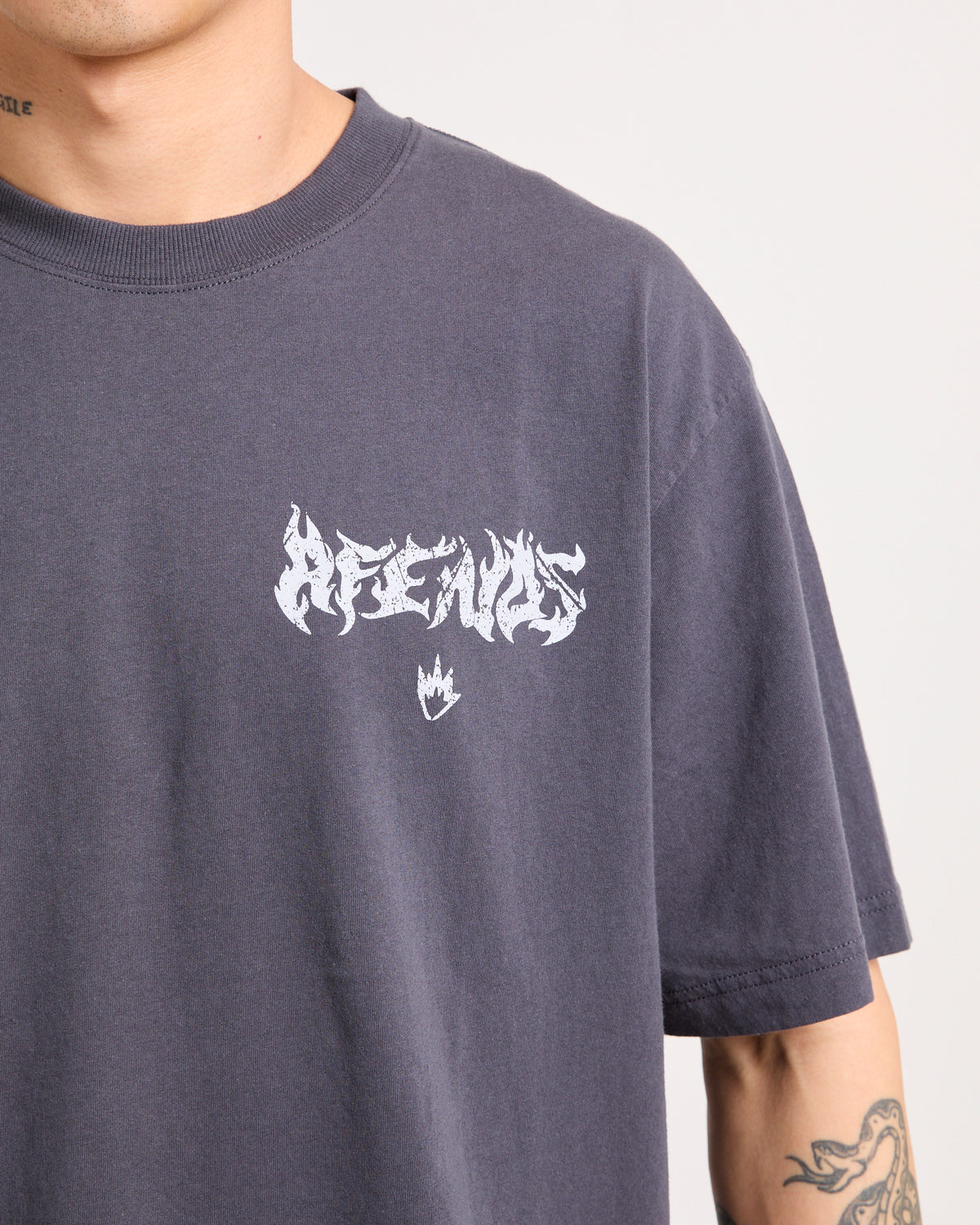Fire Pit Retro Fit T-Shirt CHARCOAL