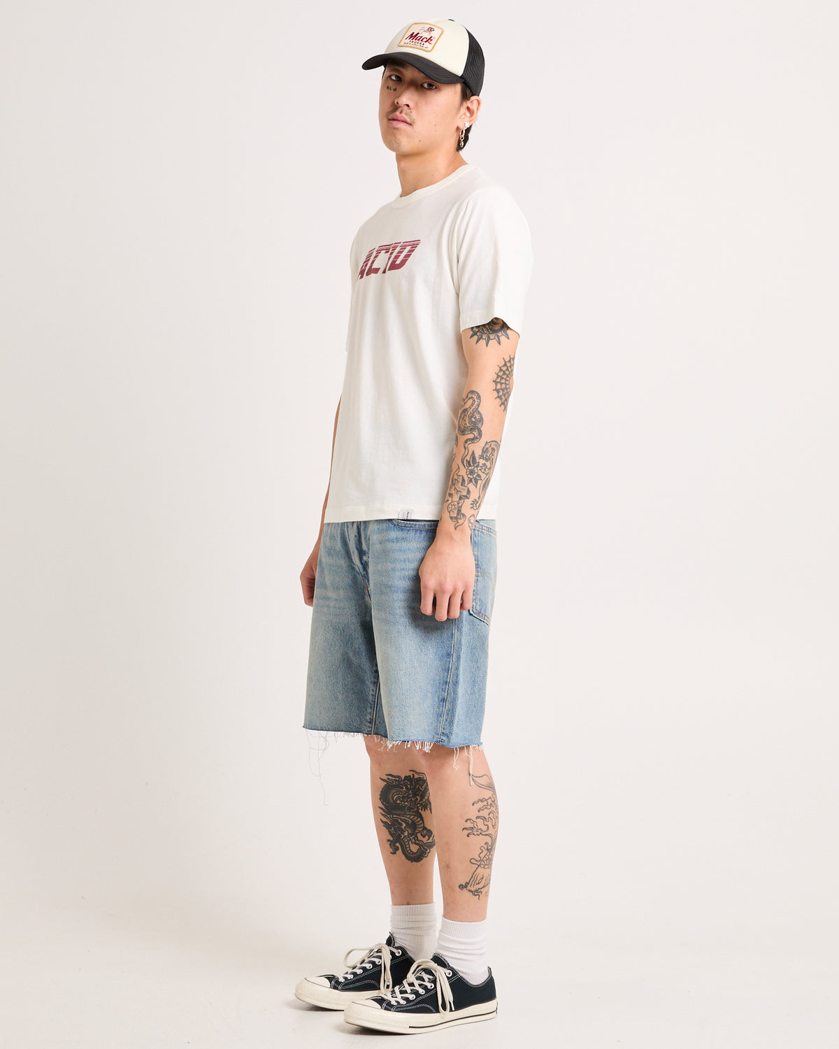 Cropped Acid T-Shirt ECRU