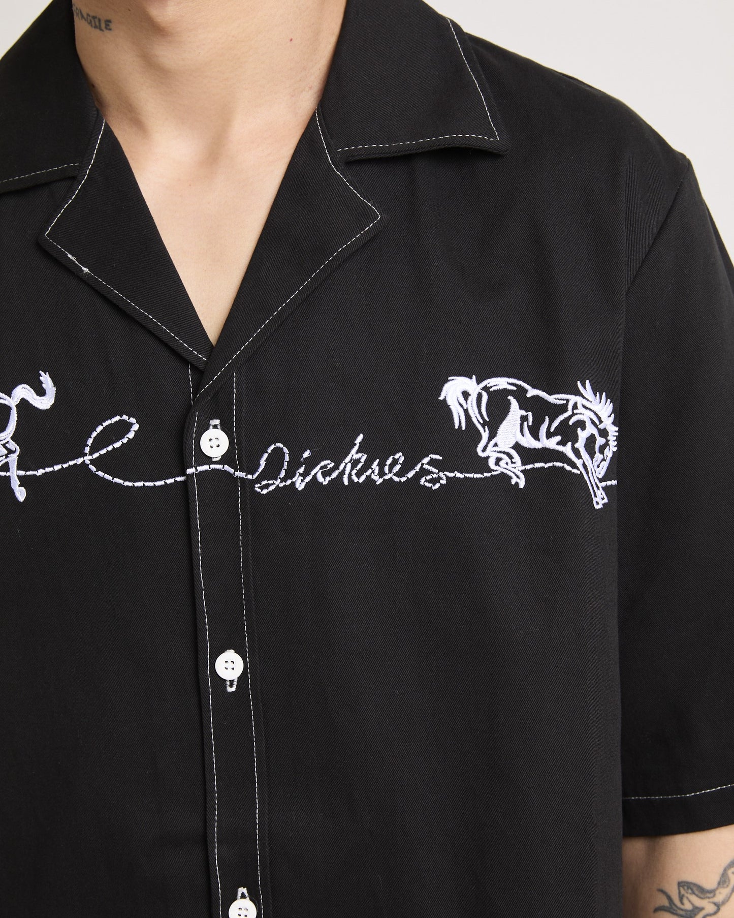 Mustang Contrast Short Sleeve Shirt