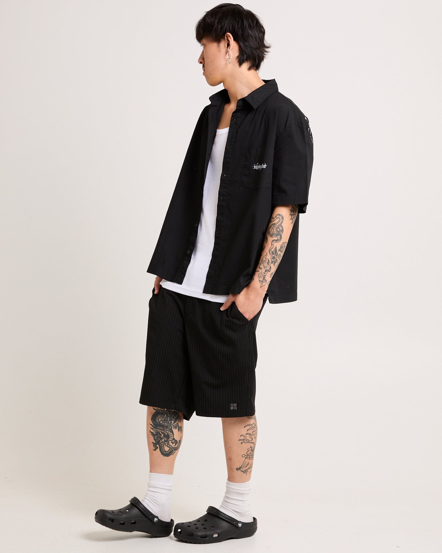 Essence Pinstripe Shorts