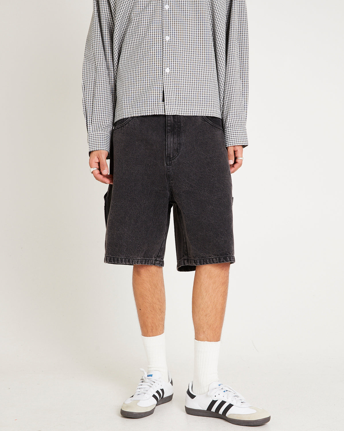 Oslo Carpenter Denim Shorts BLACK