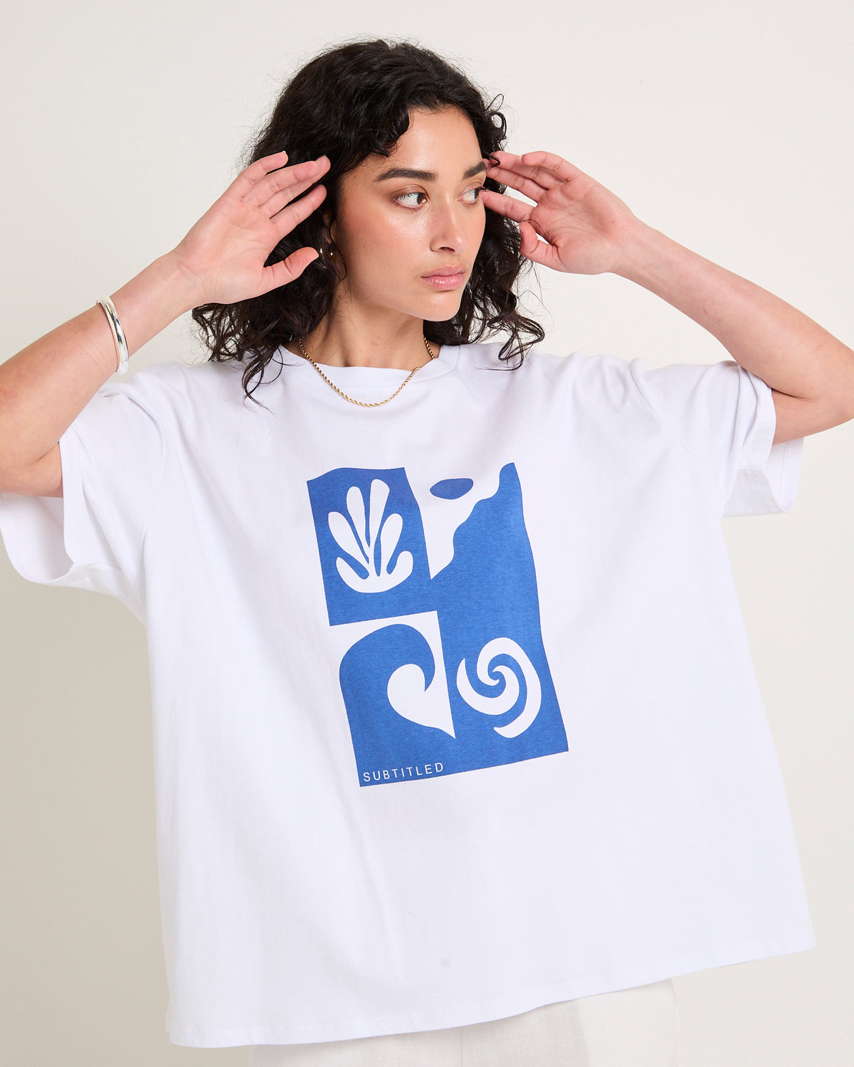 Rise And Shine Oversized T-Shirt WHITE