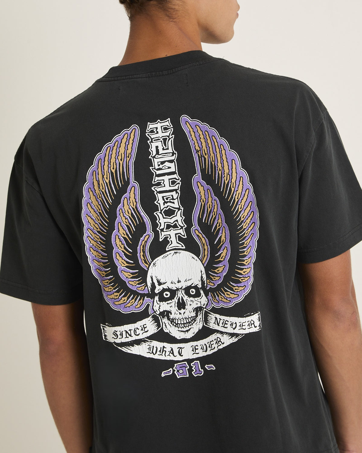 Bone Head Cropped T-Shirt VINTAGE BLACK