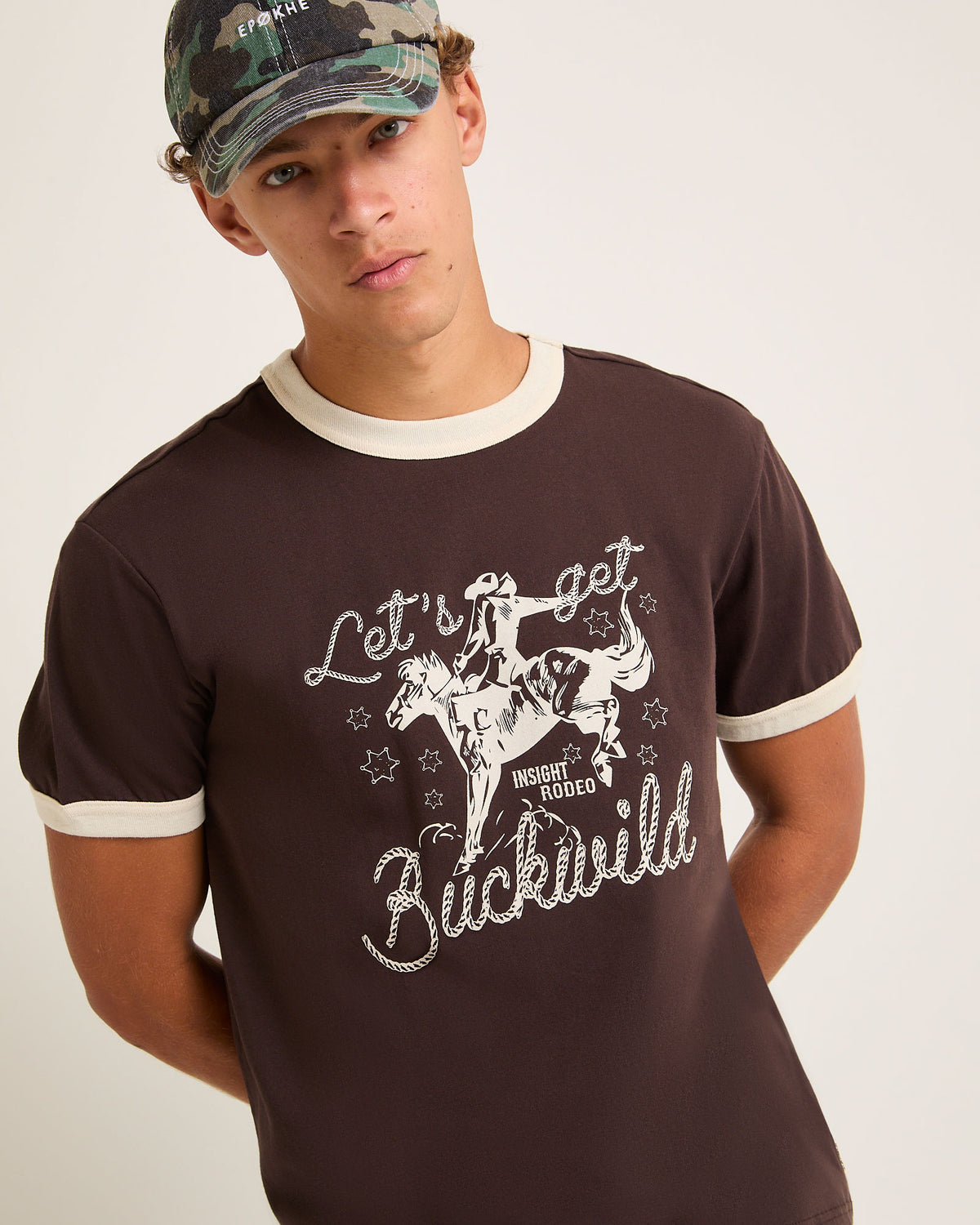 Rodeo Ringer T- Shirt BROWN
