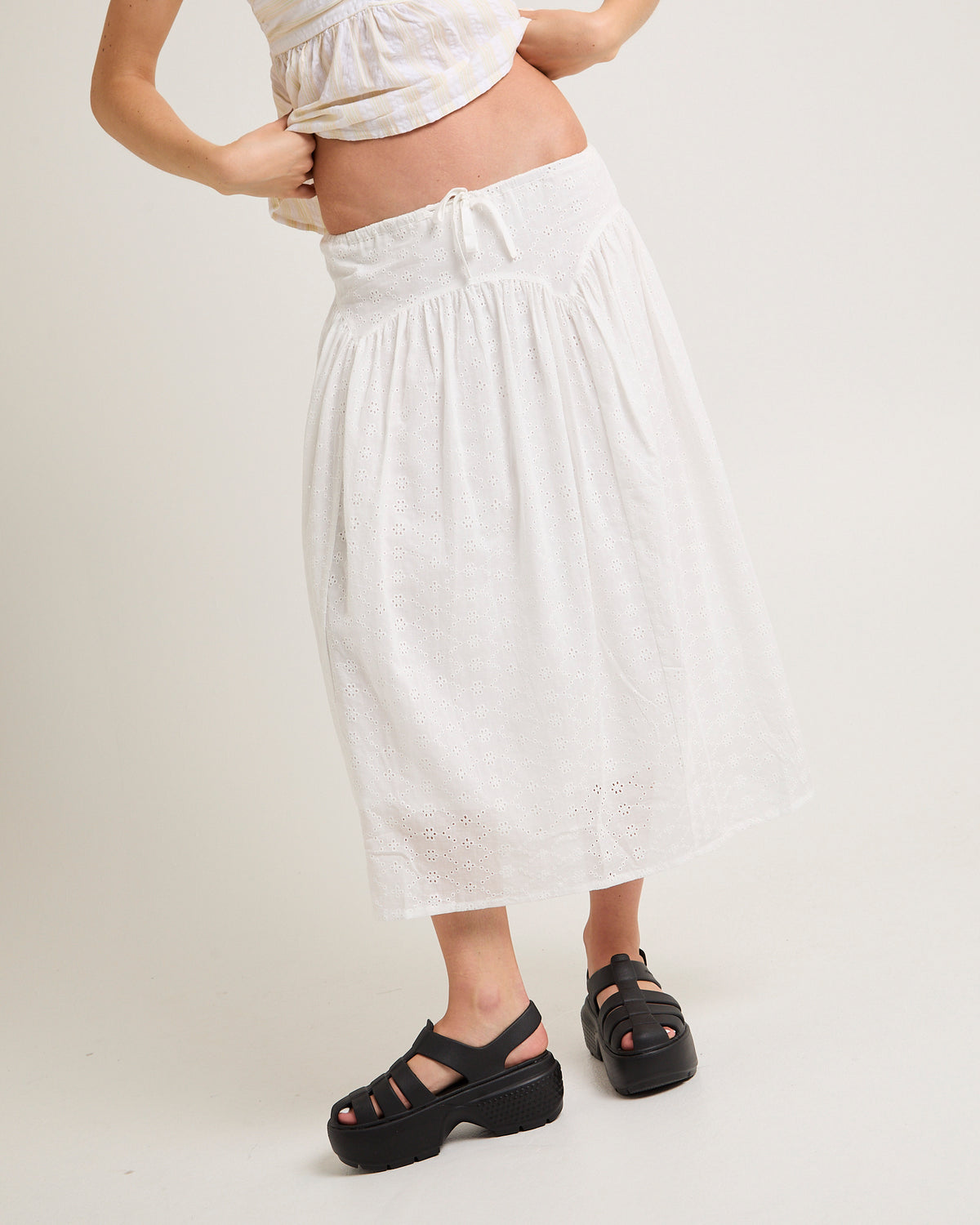 Marlow Midi Skirt WHITE