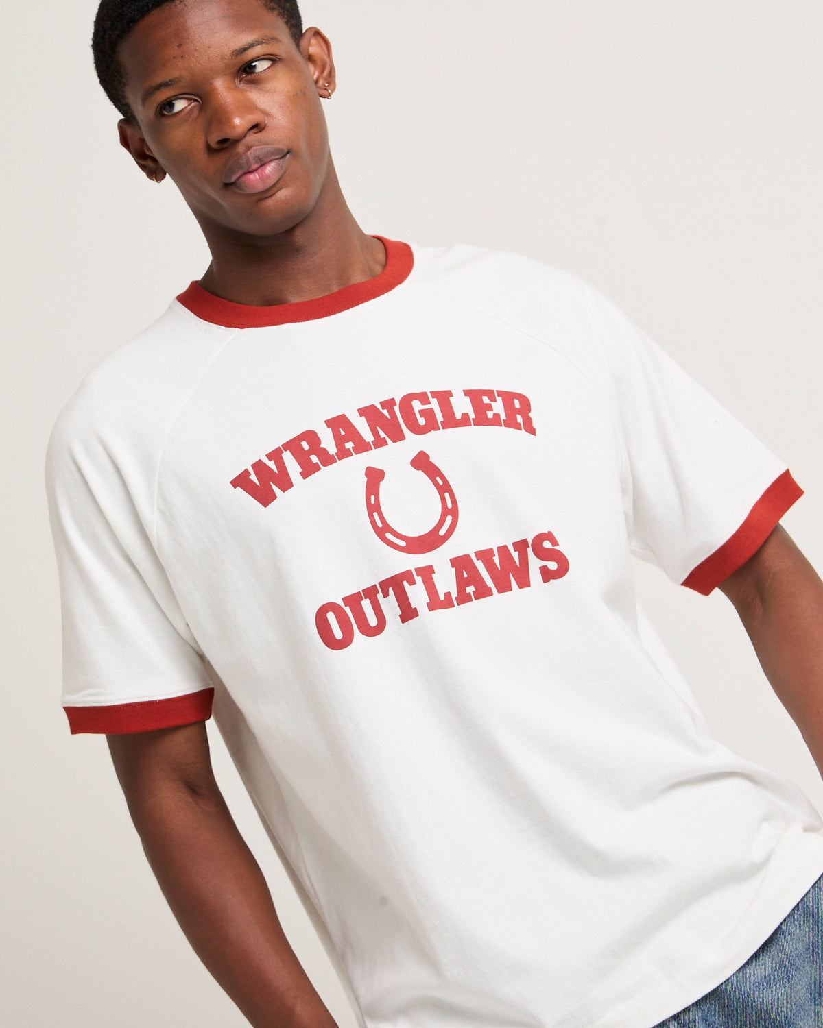 Outlaws Ringer Tee VINTAGE WHITE