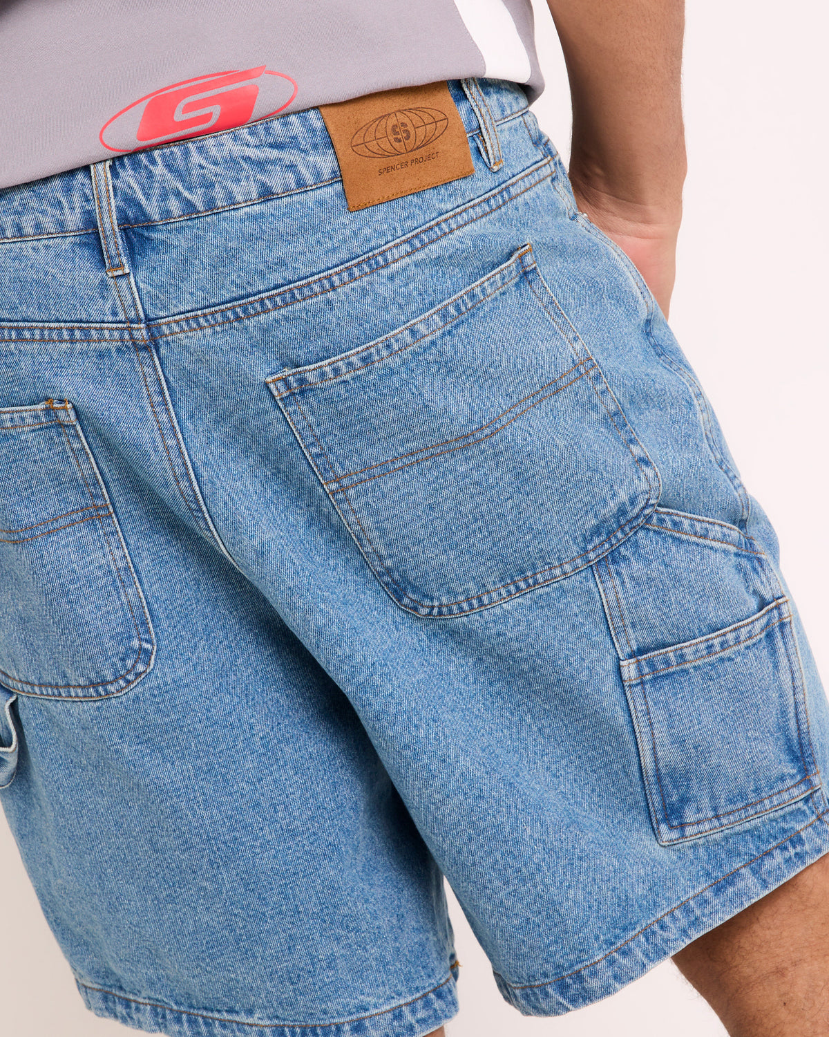 Oslo Carpenter Denim Shorts MID BLUE
