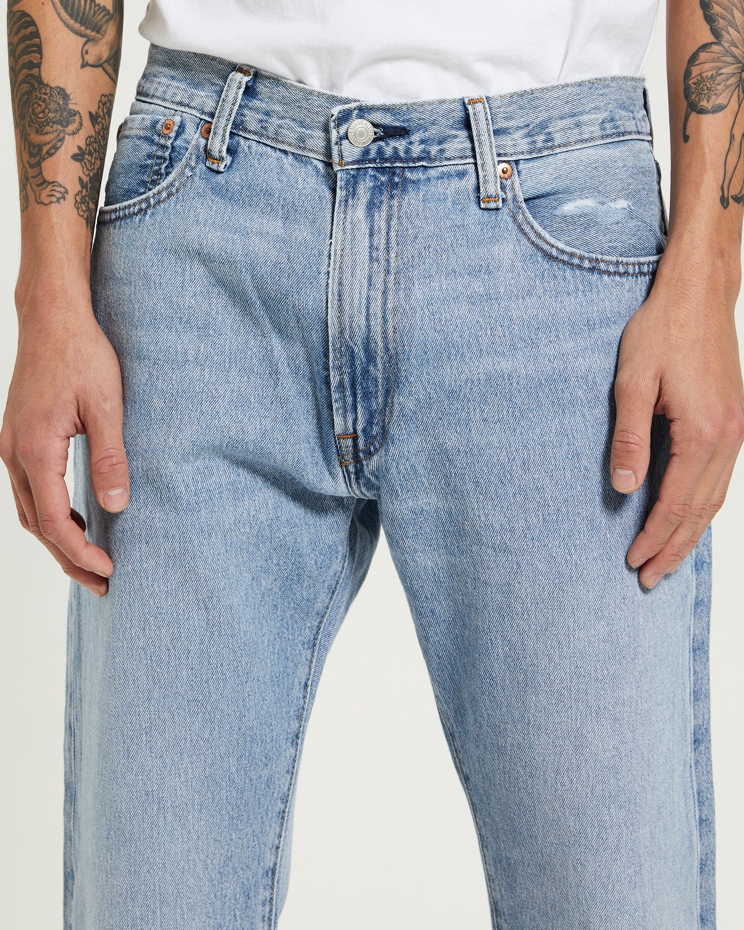 551Z Straight Crop Denim Jeans Dream Stone
