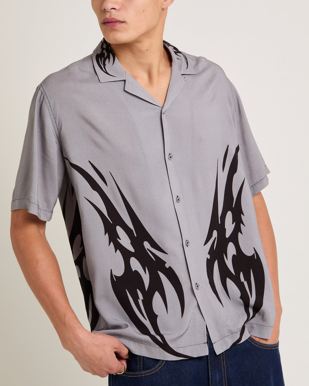 Nu Short Sleeve Resort Shirt GREY
