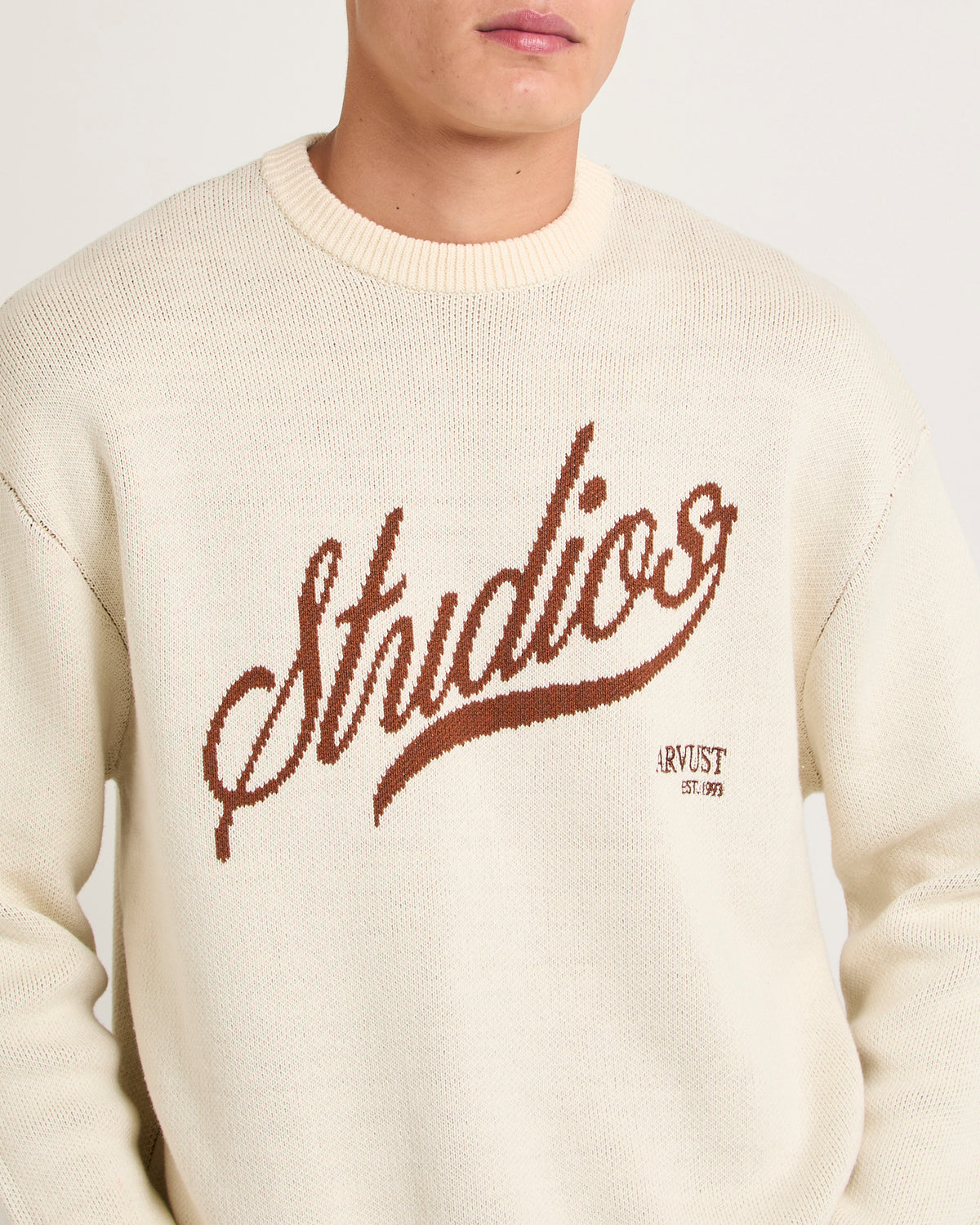 Studio Intarsia Knit Jumper CREAM
