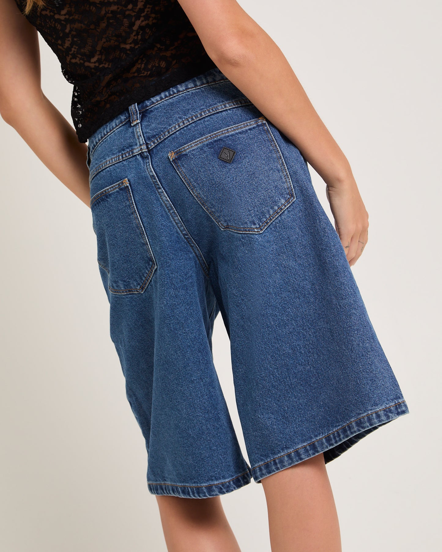 95 Super Baggy Denim Jorts Panels Bella