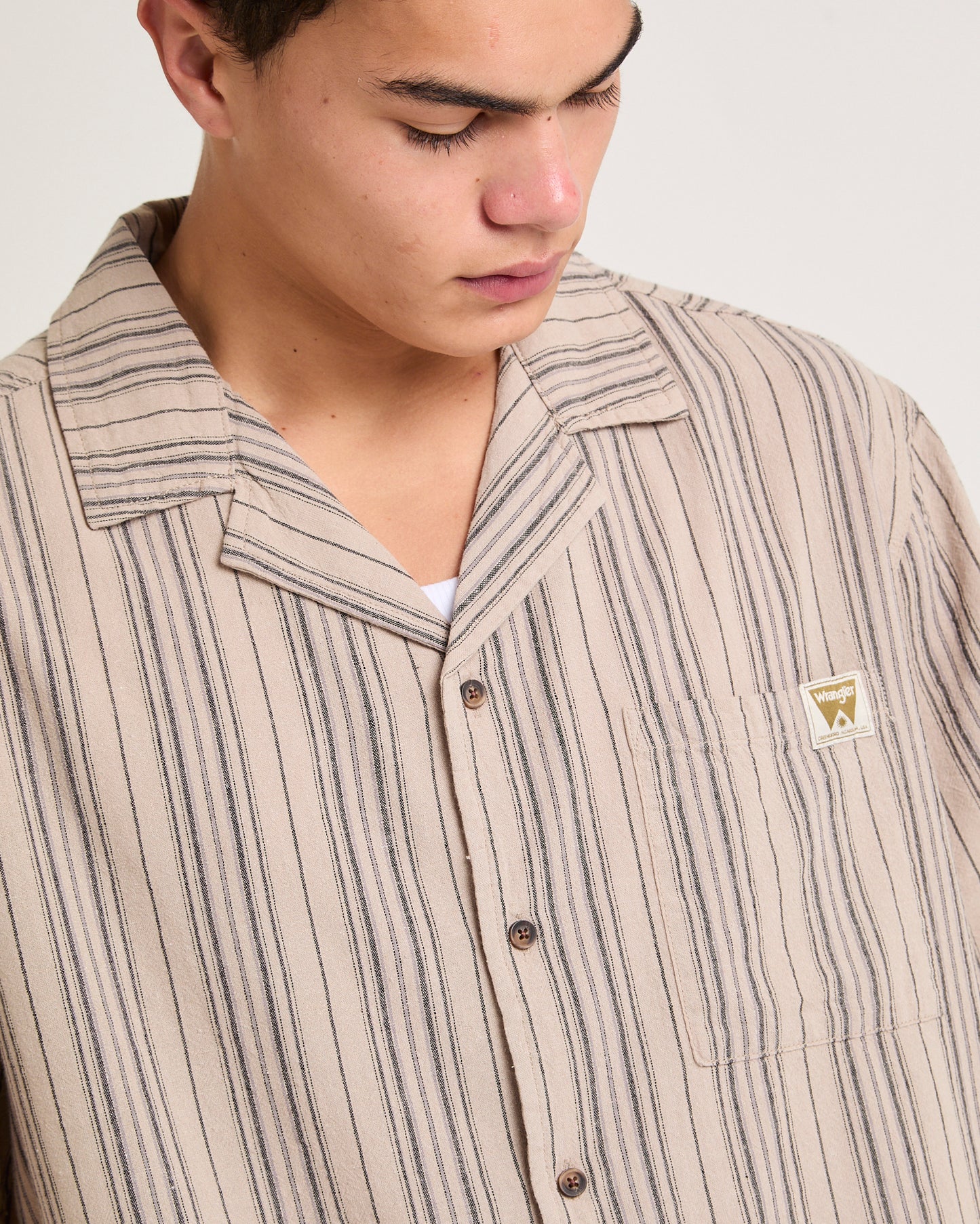 Box Resort Shirt Hessian Stripe