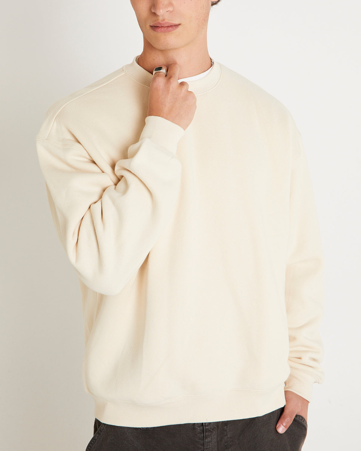 OG Oversized Crewneck Jumper CHALK
