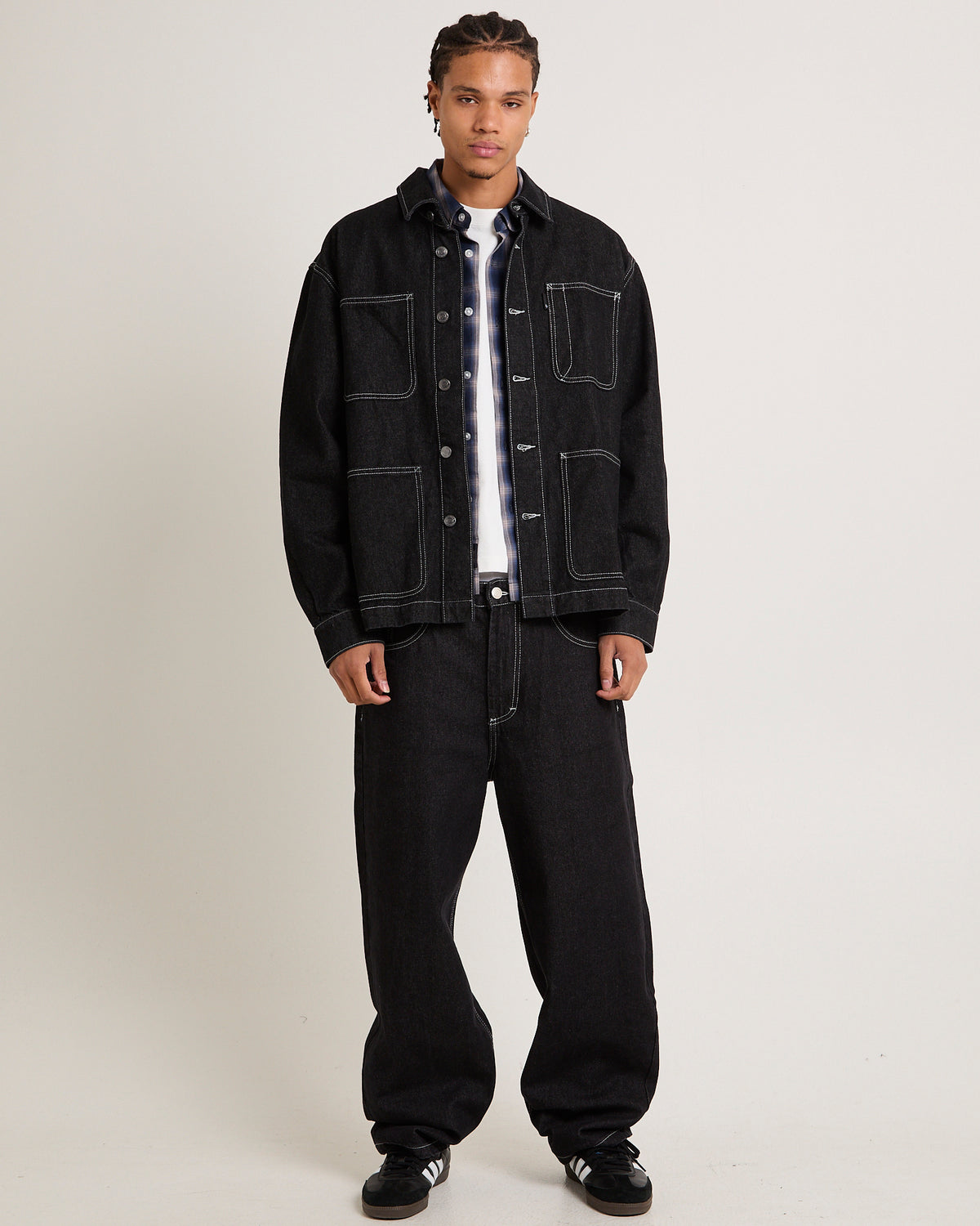 Rodman Denim Overshirt SILVER BLACK