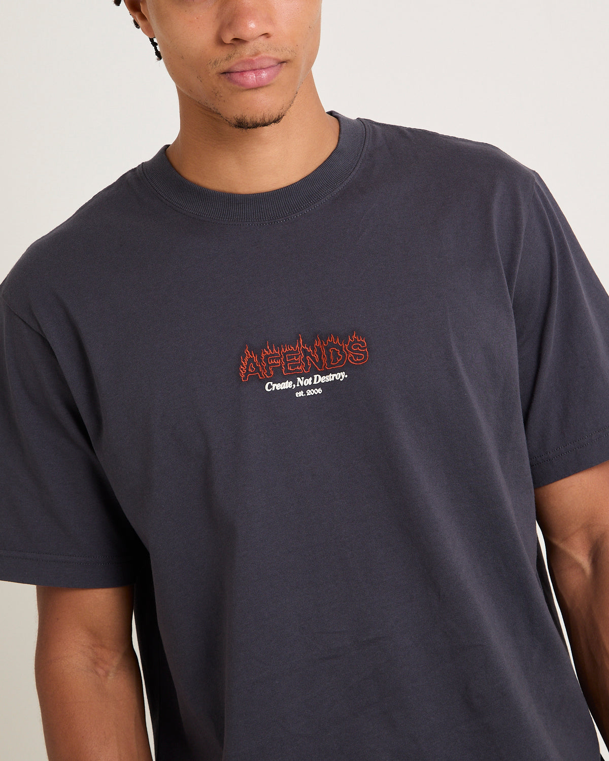 Ember Retro T-Shirt Charcoal
