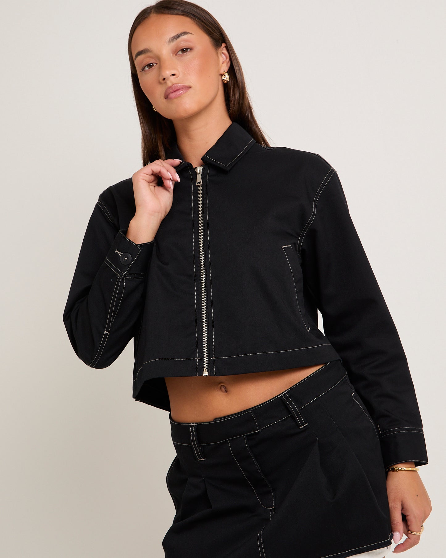 Margot Crop Twill Jacket