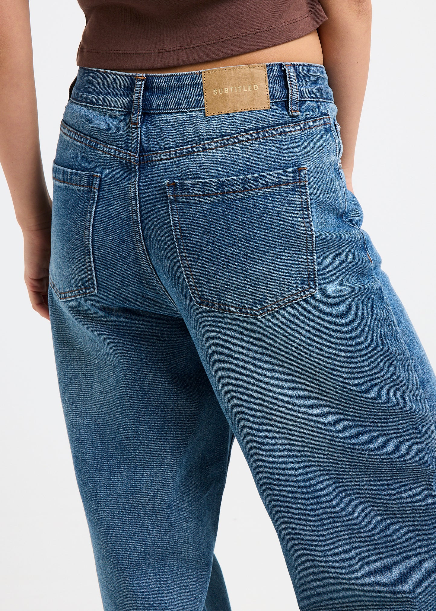 Alexa Mid Rise Denim Jeans Petite Relaxed