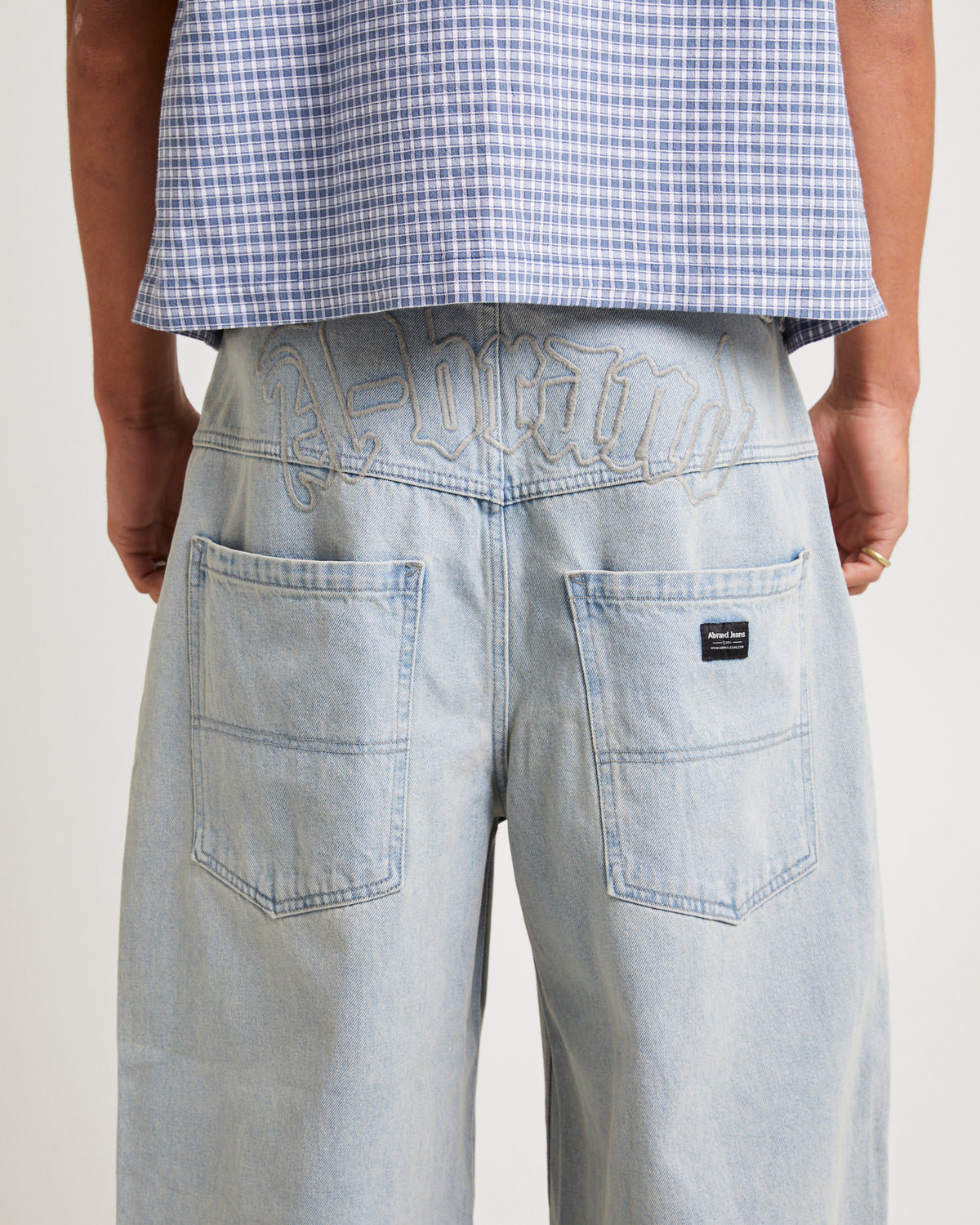 A7 Mega Baggy Denim Jeans Wayne BLEACHED VINTAGE INDIGO