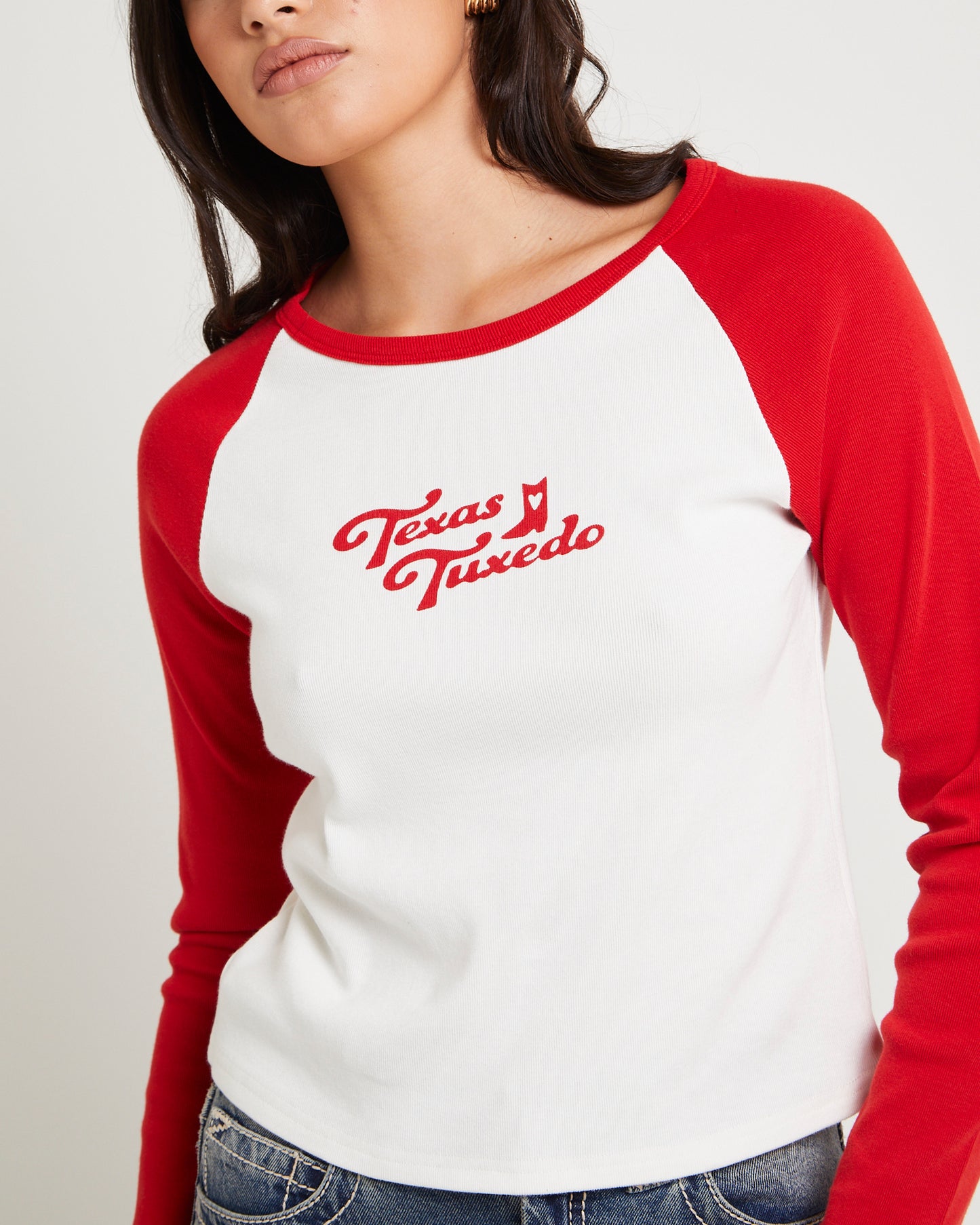 90's Rib Raglan Long Sleeve Shirt