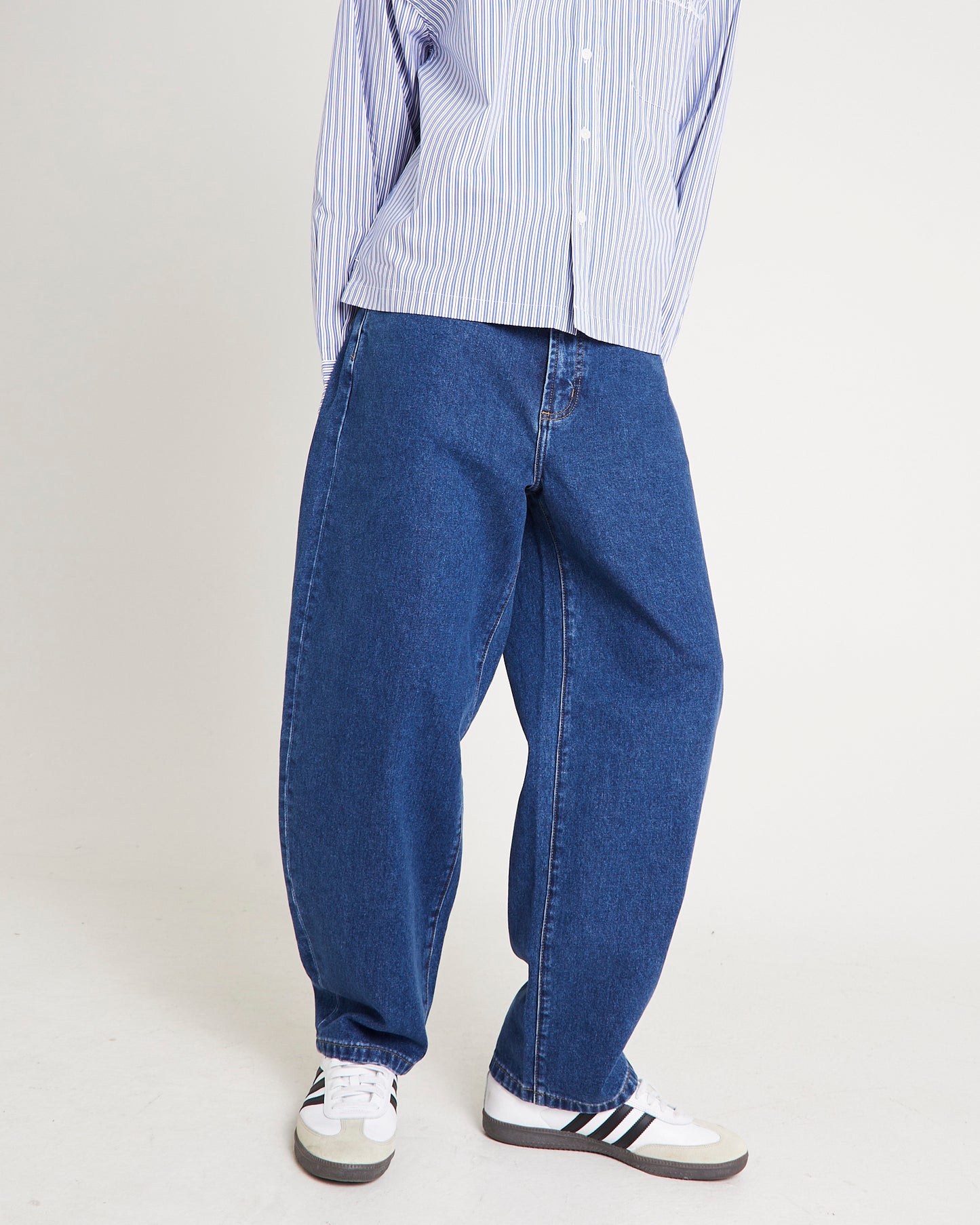 Ezy Barrel Denim Jeans Forever Blue