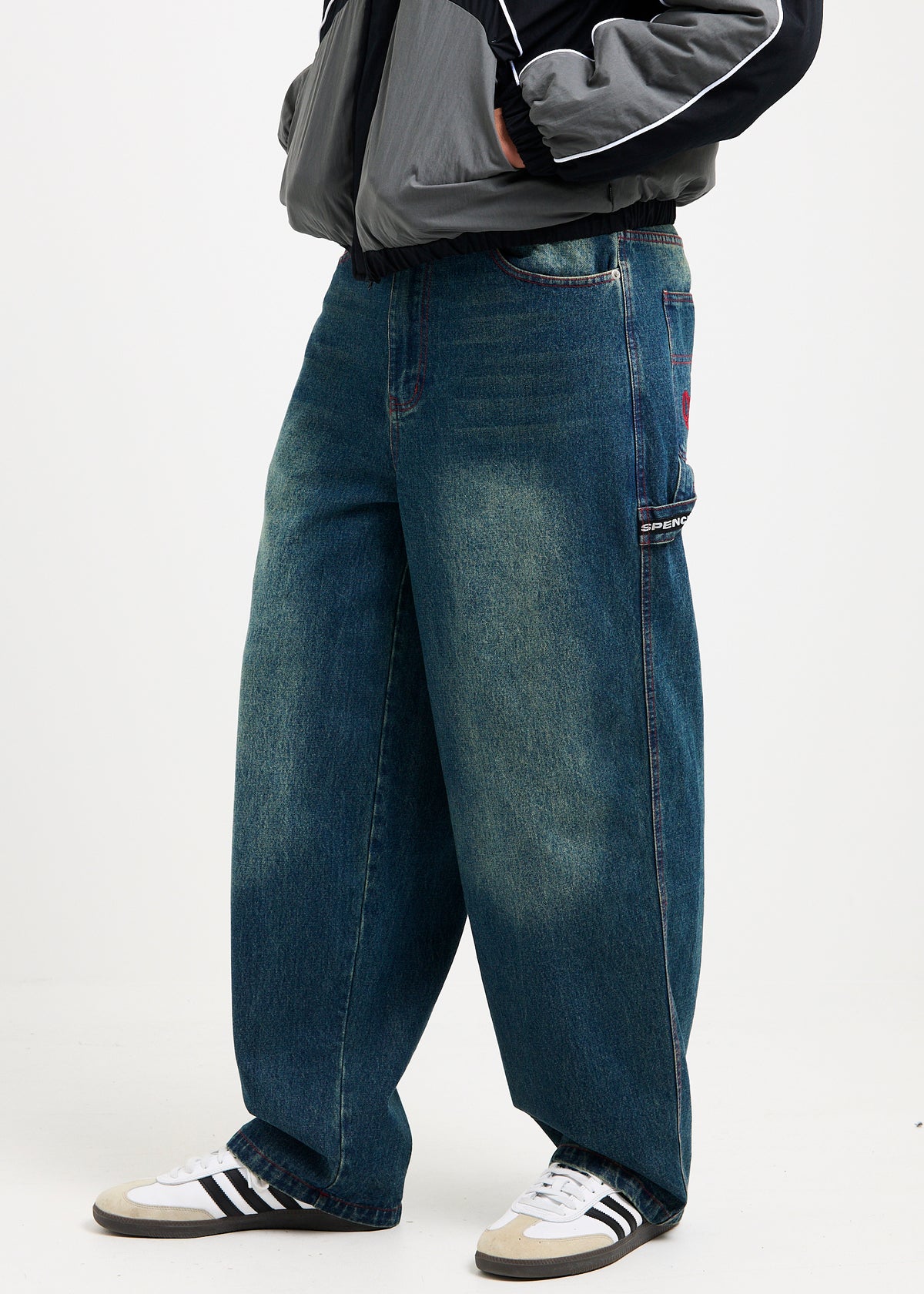 Brunson Carpenter Denim Jeans BLUE/RED