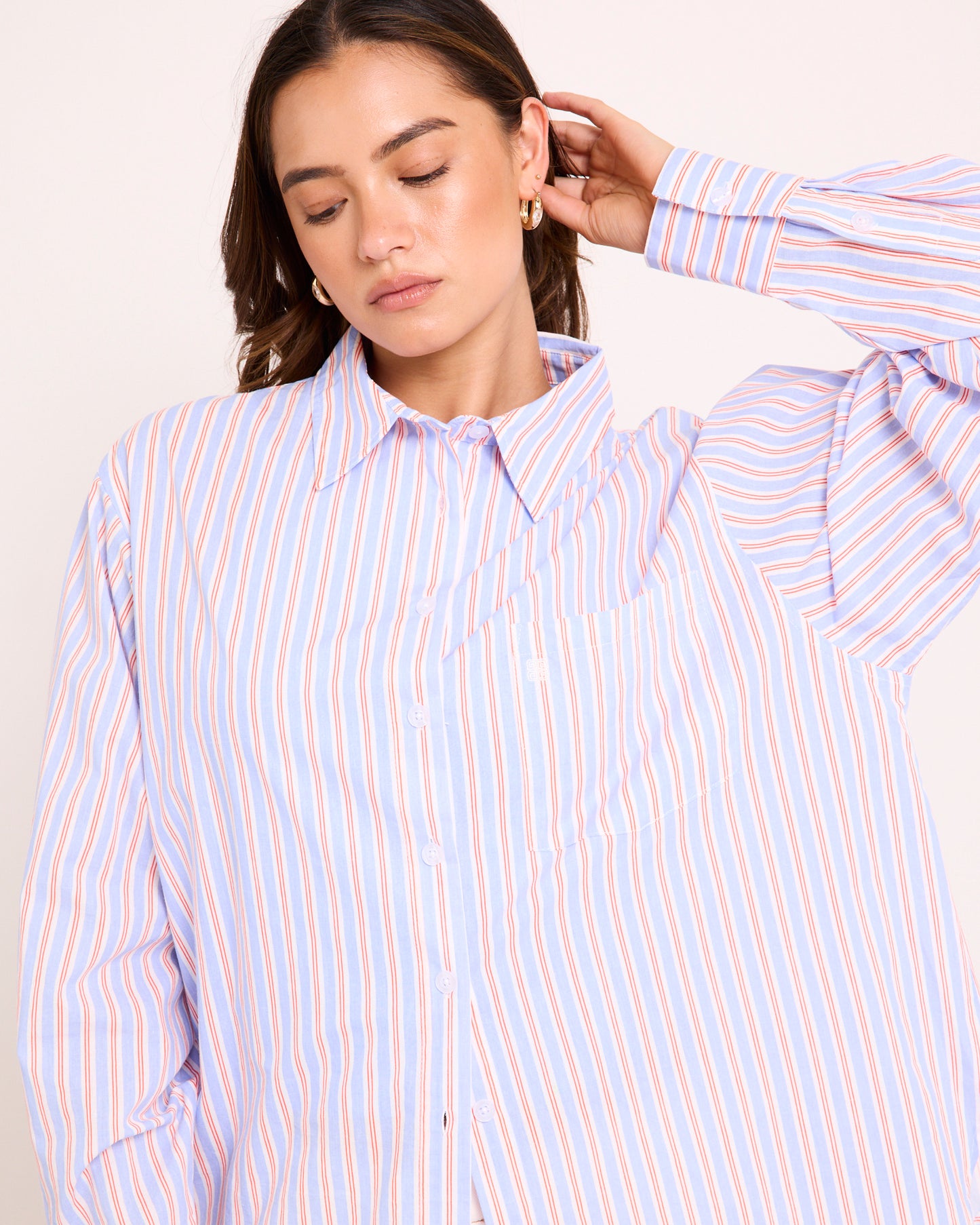 Coby Crisp Oversized Long Sleeve Shirt