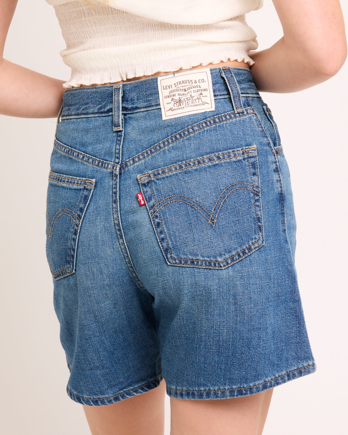High Baggy Denim Shorts STOP FLAXING SHORT