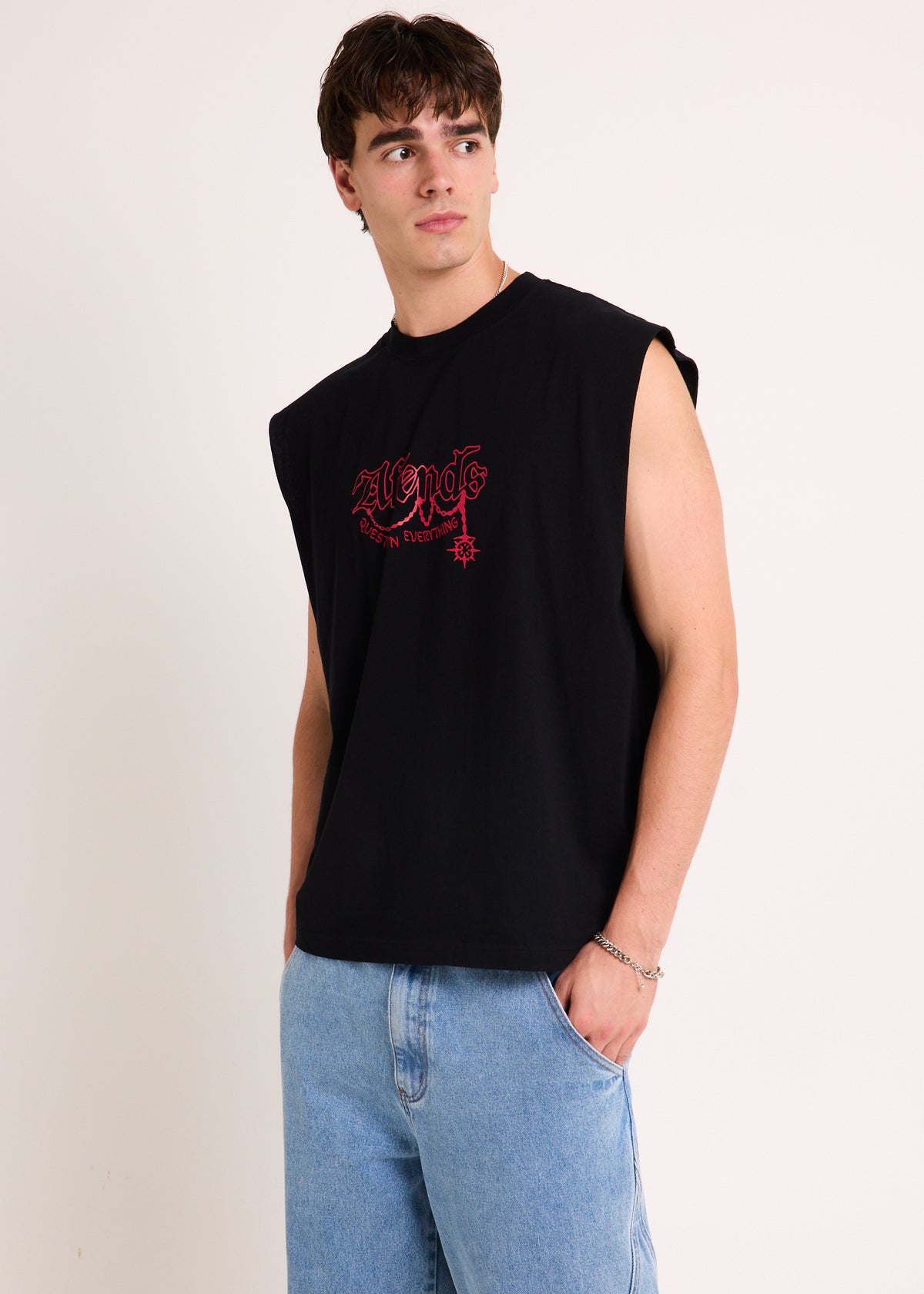 Ballz Sleeveless Tee WASHED BLACK