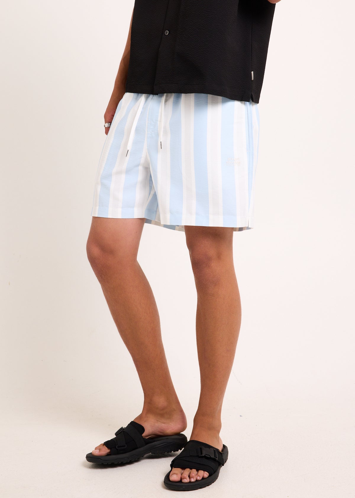 Seaton Print Active Shorts SKY STRIPE