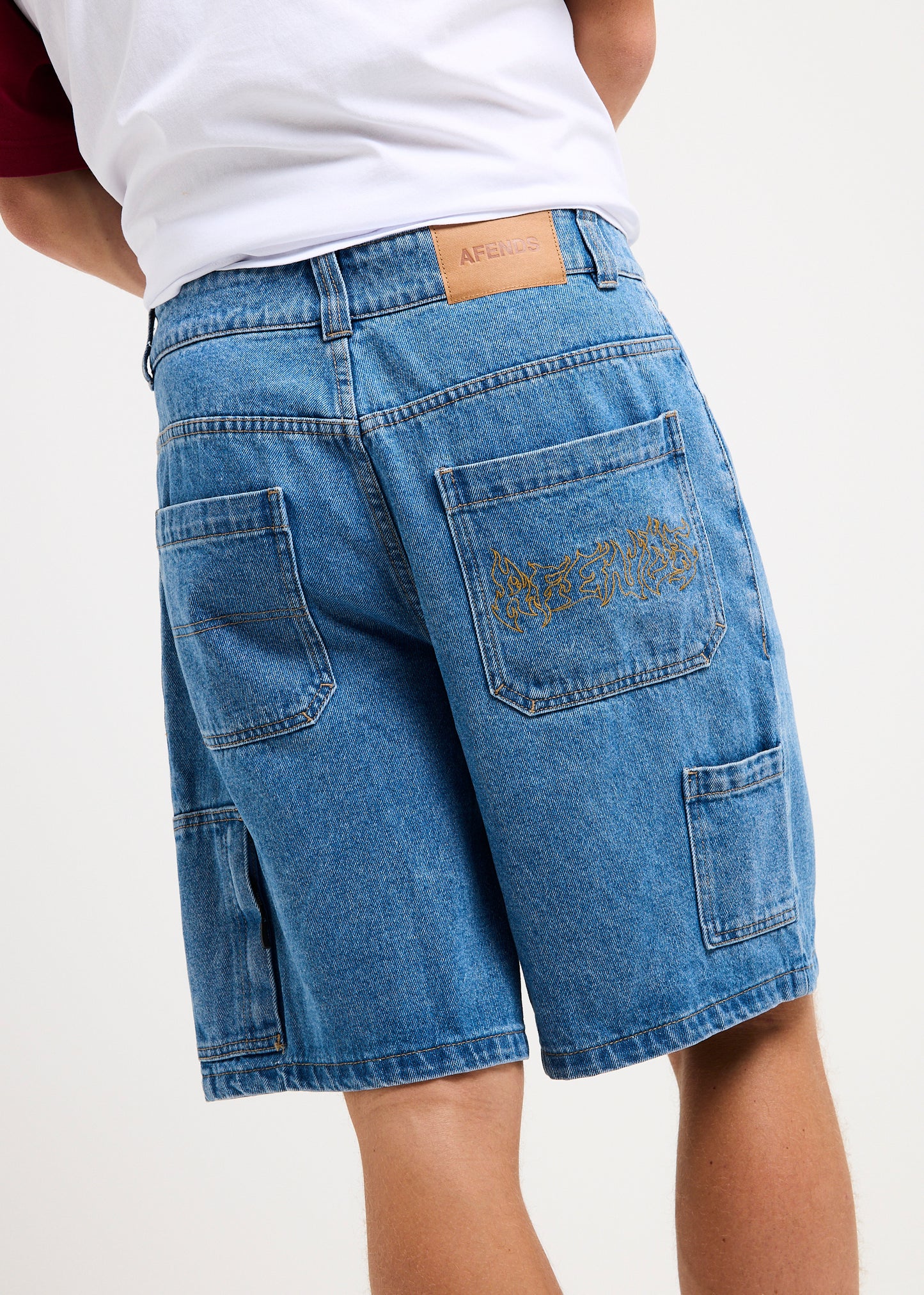 Scorched Harper Denim Baggy Fit Carpenter Shorts