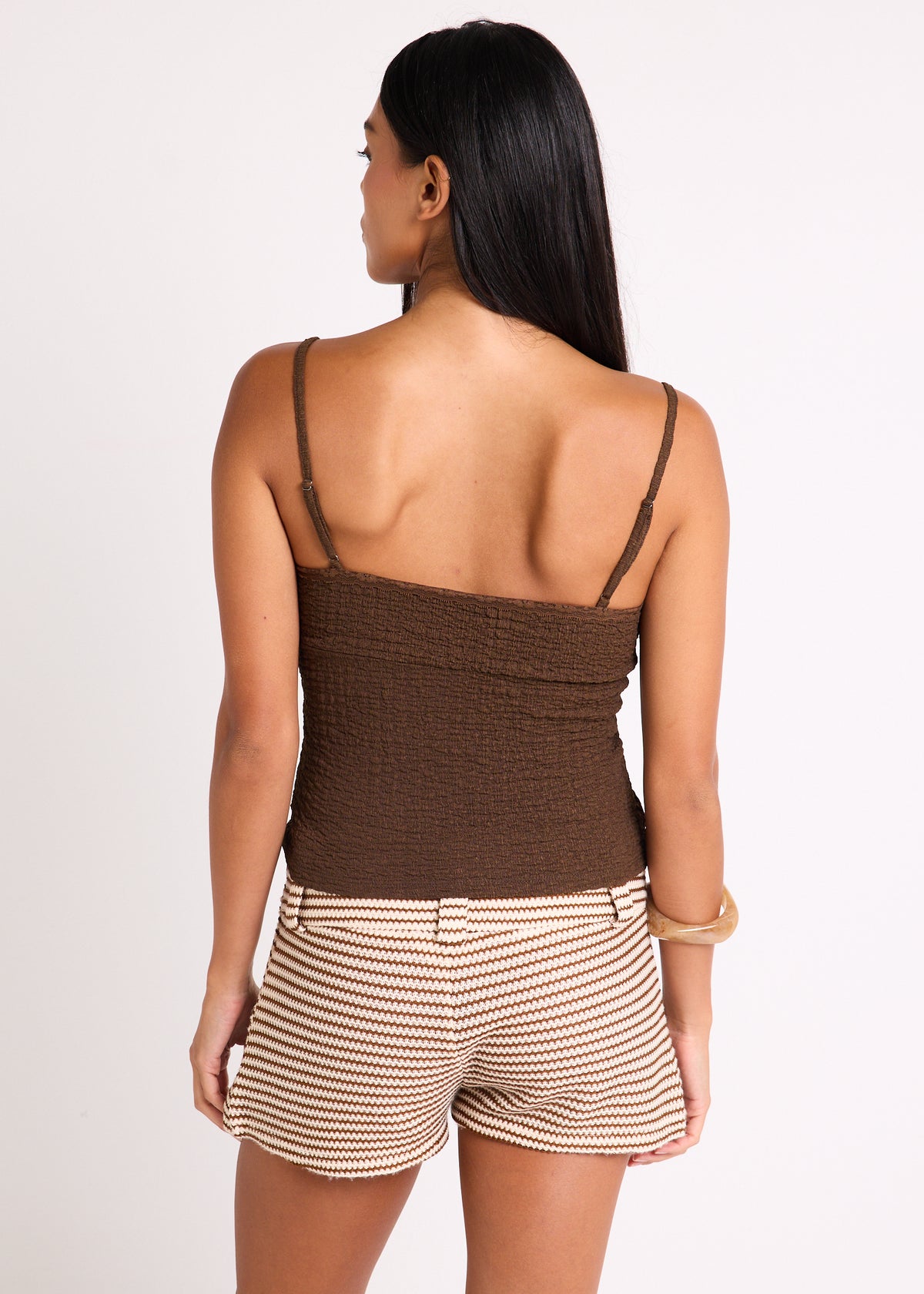 Drew Crinkle Cami CHOCOLATE