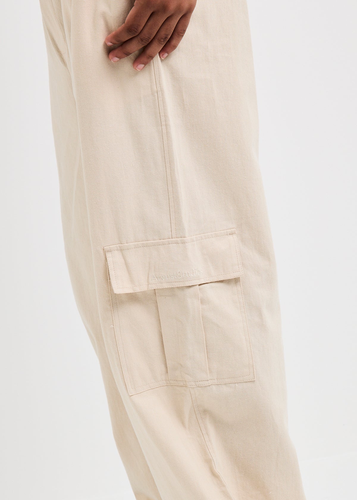 Naples Cargo Linen Pants NATURAL