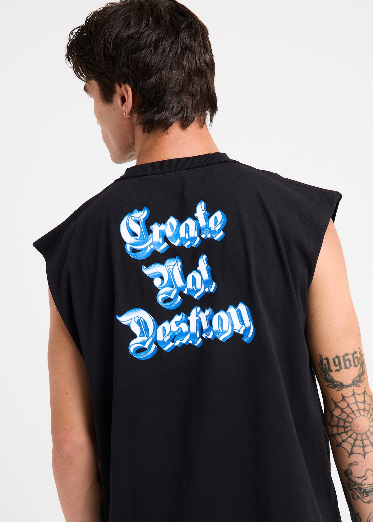 Created Sleeveless T-Shirt STONE BLACK