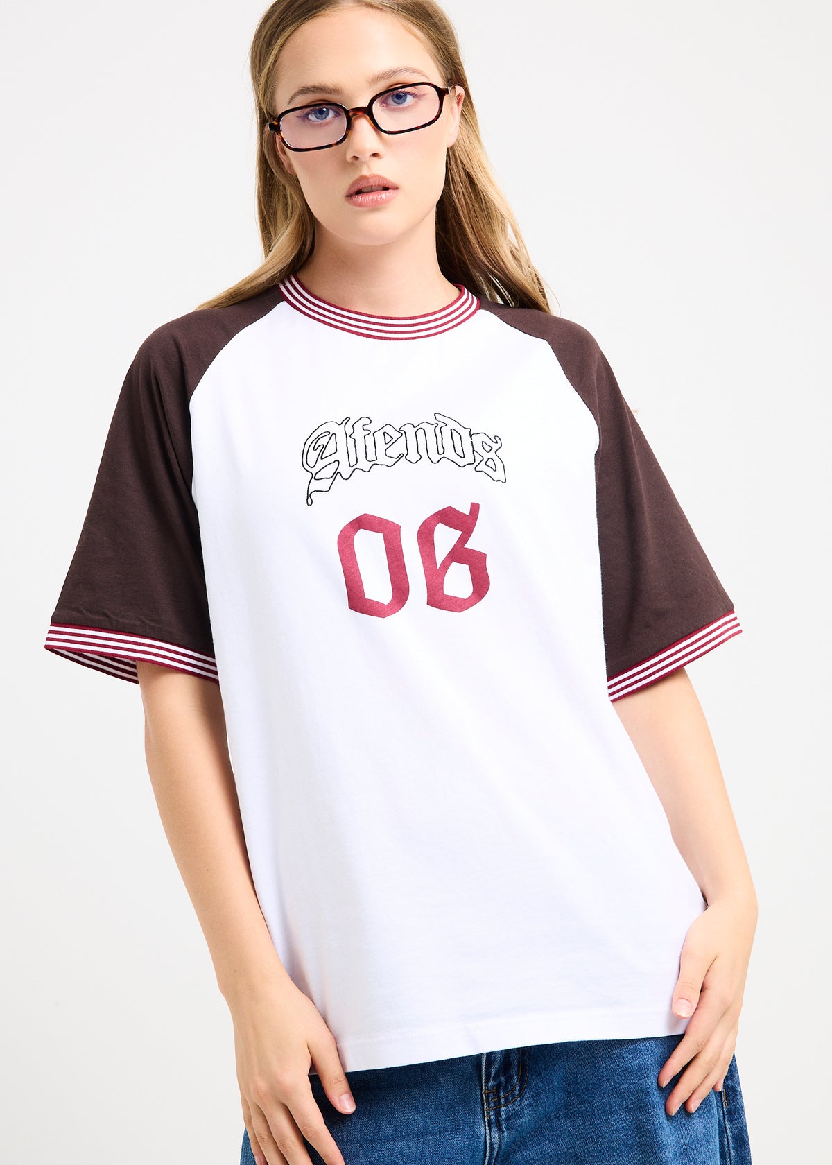 Dexter Oversized T-Shirt COFFEE / WHITE