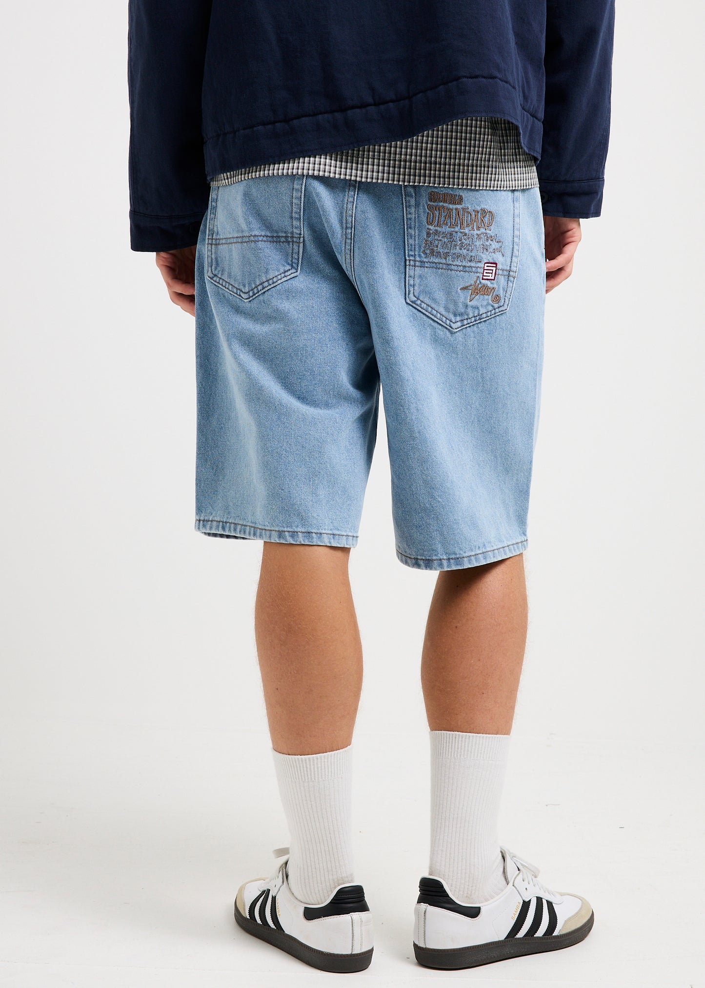 EMB 5-Pocket Denim Shorts