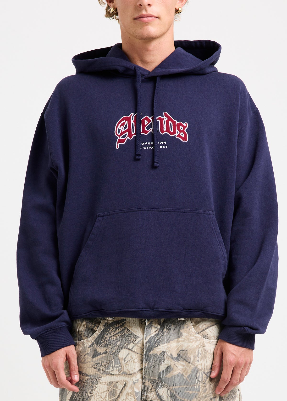 Home Pull On Hoodie WASHED DEEP SEA