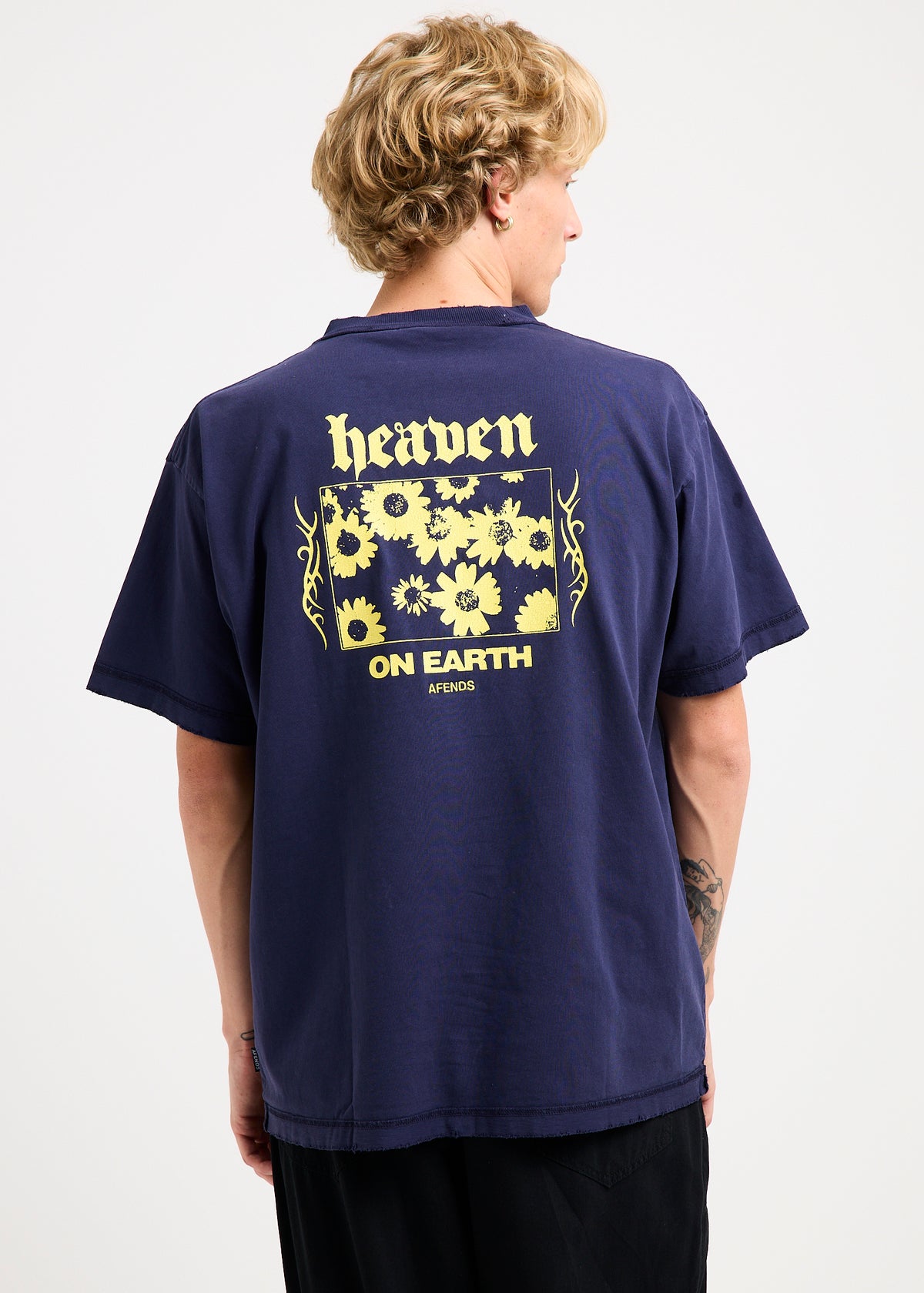 Heaven Heavyweight Boxy T-Shirt WASHED DEEP SEA