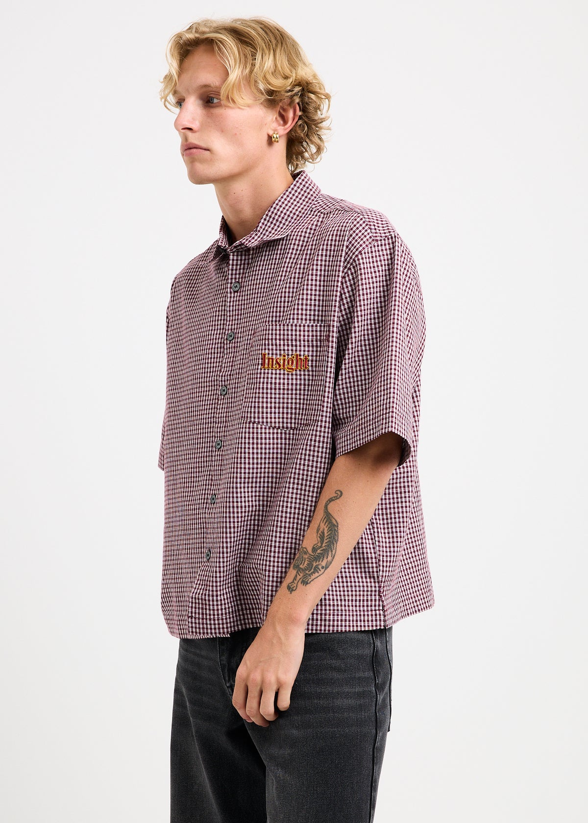 Hyperbole Short Sleeve Shirt BROWN